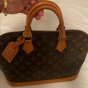 Louis Vuitton Monogram Top-Handle Satchel in Brown and Tan